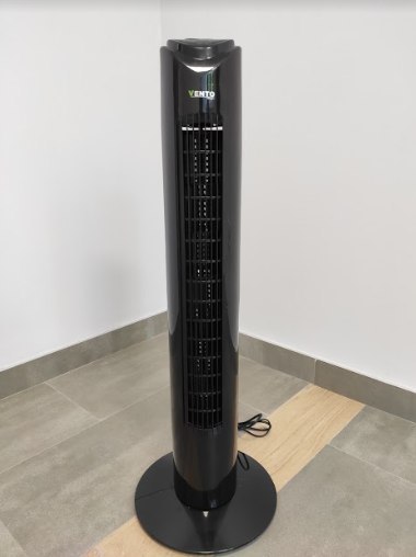 Wentylator Vento Kolumnowy 79 cm 40W z Pilotem Czarny