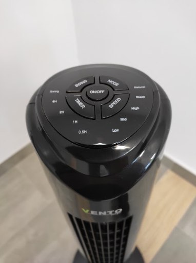 Wentylator Vento Kolumnowy 79 cm 40W z Pilotem Czarny