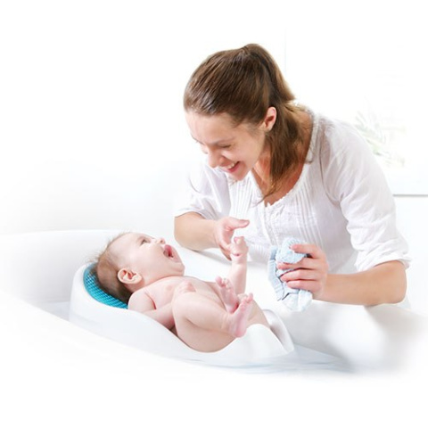 Leżaczek do kąpieli Angelcare Abakusbaby - niebieski