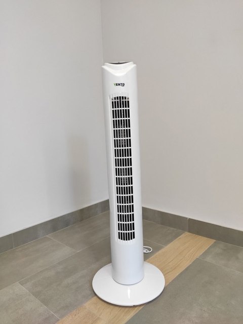 Wentylator Vento Kolumnowy 79 cm 40W z Pilotem Biały