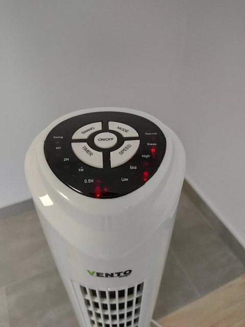 Wentylator Vento Kolumnowy 79 cm 40W z Pilotem Biały