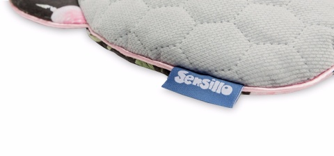 Sensillo poduszka Miś - CZARNY KWIATY