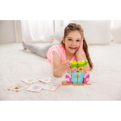 CLASSIC WORLD Kreatywne Drewniane Klocki Przestrzenne 3D Sowa