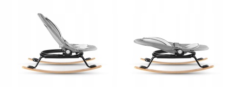 ROSA Lionelo Bujaczek Leżaczek - składany, obracany - GREY/BLACK