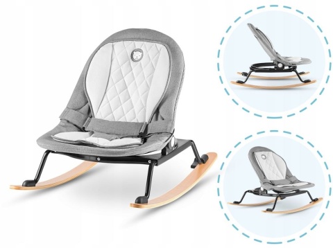 ROSA Lionelo Bujaczek Leżaczek - składany, obracany - GREY/BLACK