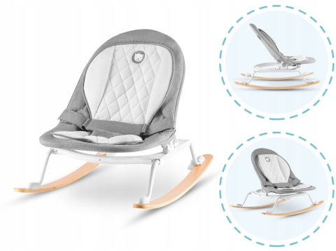 ROSA Lionelo Bujaczek Leżaczek - składany, obracany - GREY/WHITE