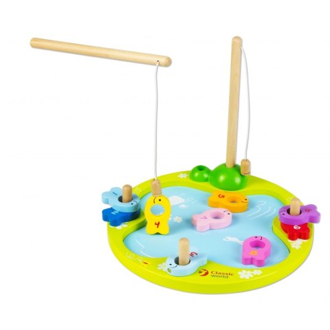 CLASSIC WORLD Drewniana Gra Łowienie Rybek 12 el.