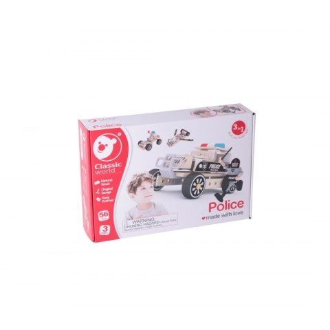CLASSIC WORLD Zestaw Konstrukcyjny Policja 56 el.