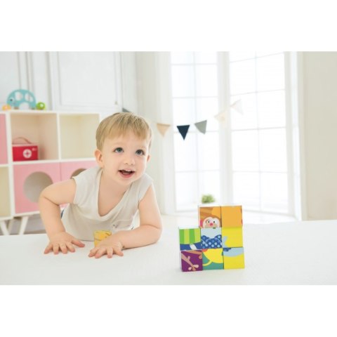 Puzzle Klocki Drewniane Kwadratowe Dzikie Zwierzęta Classic World