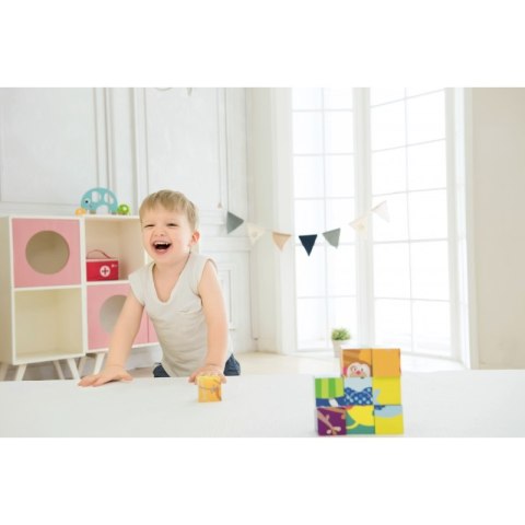 Puzzle Klocki Drewniane Kwadratowe Dzikie Zwierzęta Classic World