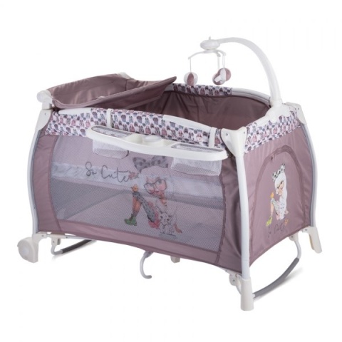 I'LOUNGE Bertoni Lorelli łóżeczko turystyczne 2 poziomy płozy