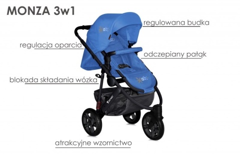 WÓZEK WIELOFUNKCYJNY 3W1 MONZA Bertoni Lorelli