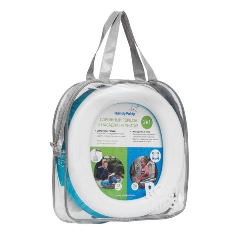 Handy Potty Nocnik turystyczny Nakładka na sedes - Niebieski