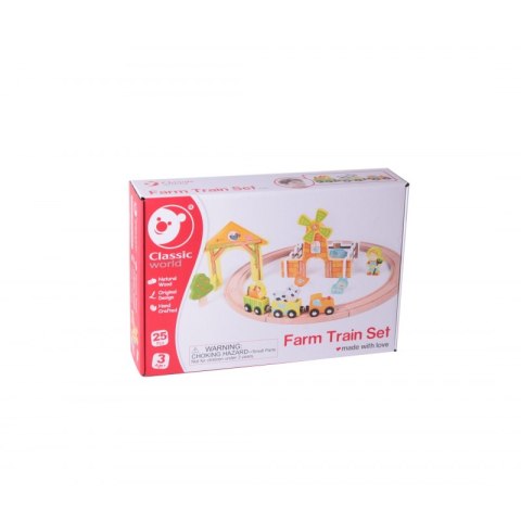 Kolejka Dla Dzieci Drewniana Zestaw Farma Classic World