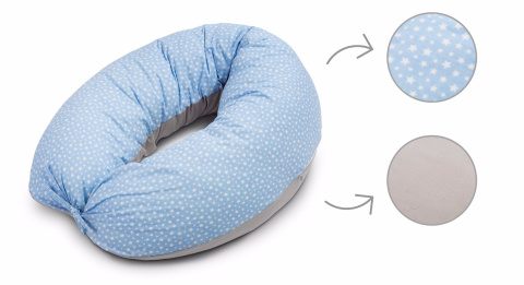 Rogal ciążowy XL Sensillo - ok. 180x35 cm - GWIAZDKI NIEBIESKIE