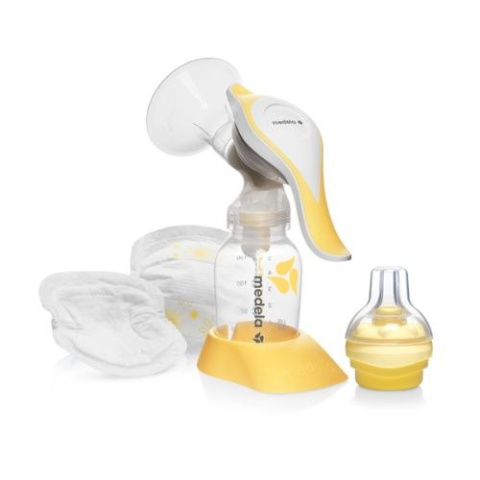 HARMONY Medela + smoczek CALMA 2-fazowy laktator odciągacz ręczny 005.2067 HARMONY PUMP & FEED SET