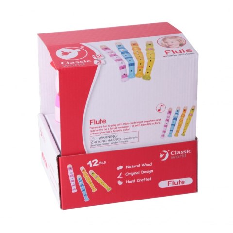 Classic World Kolorowy Drewniany Flet