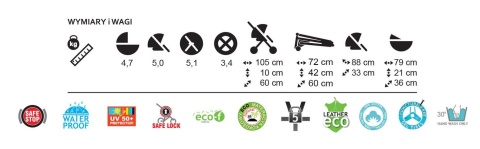 CRISTIANO 3w1 Adamex wózek wielofunkcyjny z fotelikiem Kite 0-13 kg kolor CR-100