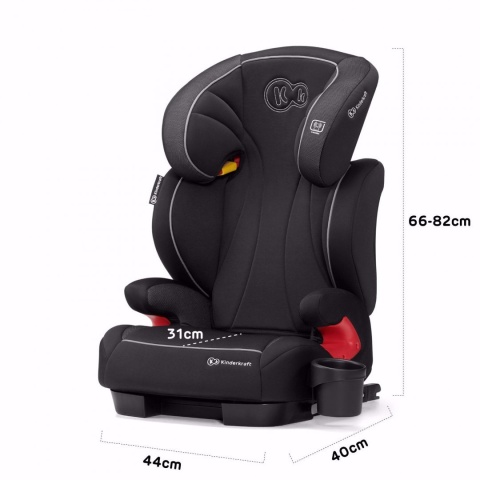 Fotelik Samochodowy Kinderkraft UNITY - BLACK 15-36 ISOFIX
