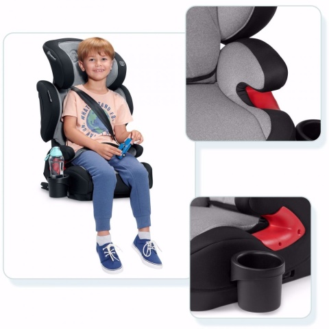 Fotelik Samochodowy Kinderkraft UNITY - BLACK 15-36 ISOFIX