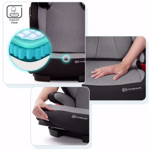 Fotelik Samochodowy Kinderkraft UNITY - BLACK 15-36 ISOFIX