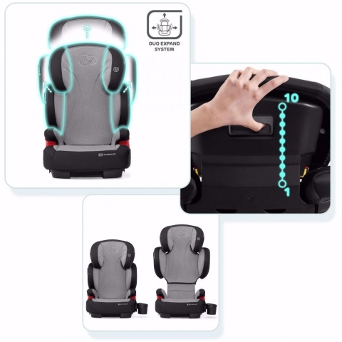Fotelik Samochodowy Kinderkraft UNITY - BLACK 15-36 ISOFIX