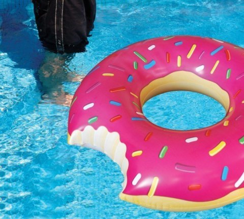 Kółko do pływania koło dmuchane Donut różowe 50cm max 20kg 3-6lat