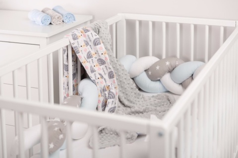 Lekki kocyk Minky 75x100cm Sensillo - SZARY JEŻYKI