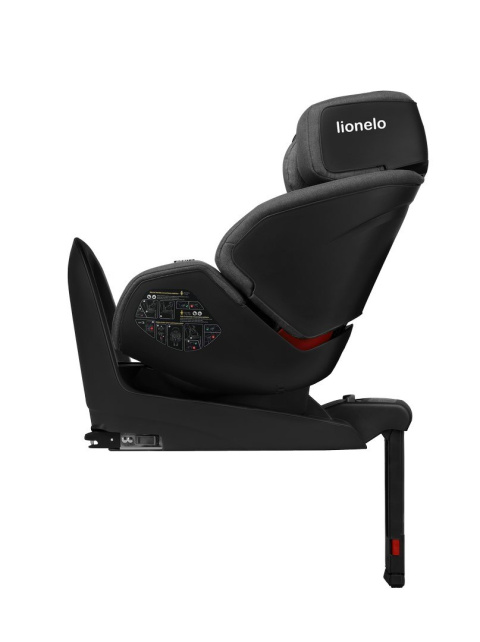Lukas IsoFix i-Size 0-18kg Lionelo fotelik dziecięcy PRZÓD TYŁ - Carbon