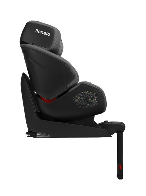 Lukas IsoFix i-Size 0-18kg Lionelo fotelik dziecięcy PRZÓD TYŁ - Carbon