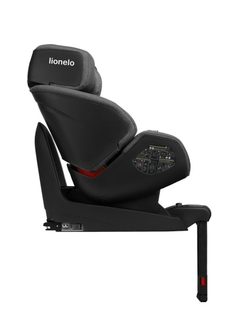 Lukas IsoFix i-Size 0-18kg Lionelo fotelik dziecięcy PRZÓD TYŁ - Carbon