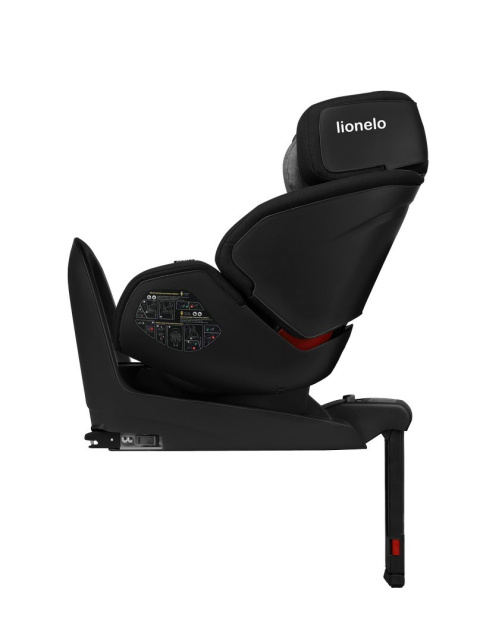 Lukas IsoFix i-Size 0-18kg Lionelo fotelik dziecięcy PRZÓD TYŁ - Stone Grey