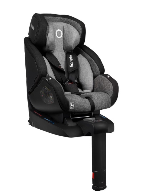 Lukas IsoFix i-Size 0-18kg Lionelo fotelik dziecięcy PRZÓD TYŁ - Stone Grey