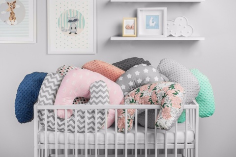 Rogal Minky do karmienia Sensillo - GRANATOWY KROPKI