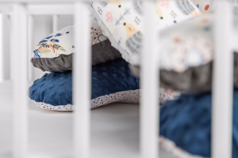 Rogal Minky do karmienia Sensillo - GRANATOWY KROPKI