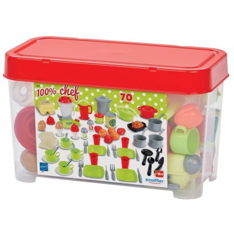 Ecoiffier Zestaw Obiadowy 70 akcesoriów