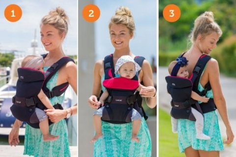 NOSIDEŁKO LASCAL M1 CARRIER 3,5-15 kg - Czerwone