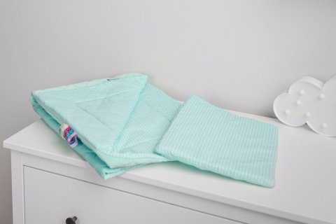 Sensillo Komplet do wózka Velvet - poduszka Miś + kocyk CZARNY KWIATY