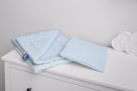 Sensillo Komplet do wózka Velvet - poduszka Miś + kocyk CZARNY KWIATY