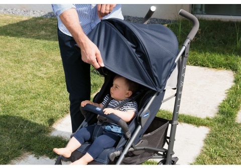 LITE WAY3 TOP Chicco wózek spacerowy do 22kg waga 7,5kg pałąk śpiworek - India Ink