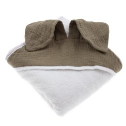 Hi Little One - Ręcznik z kapturem 100 x 100 BUNNY hooded bath towel Dark Oak Light