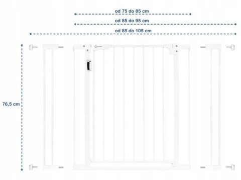 TRUUS Slim Led Lionelo barierka ochronna od 75cm do 105cm - white