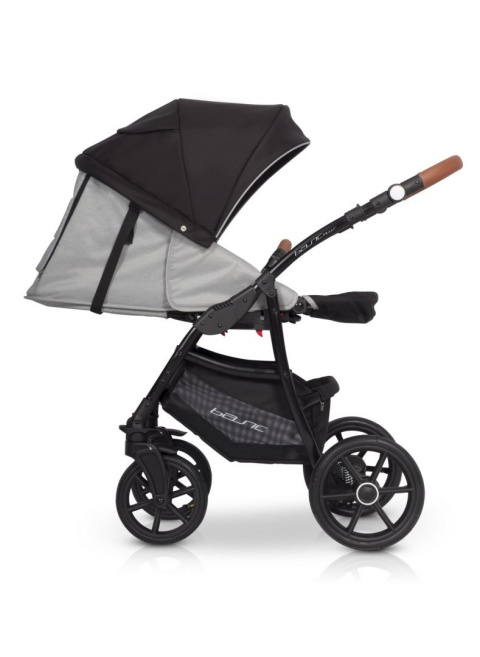 BASIC PLUS Riko 2w1 wózek głęboko-spacerowy kolor Grey Fox