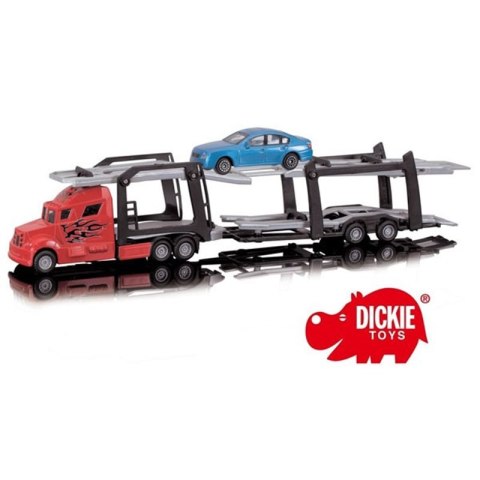 Dickie Czerwona Laweta Holownik Ruchome Elementy + 4 Auta