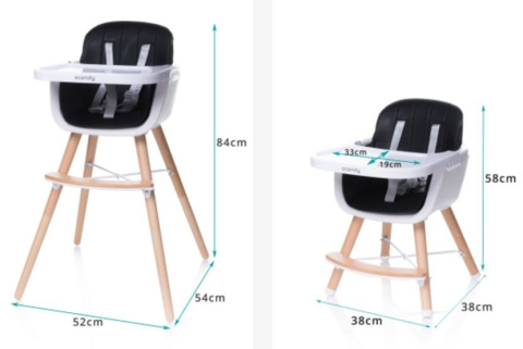 SCANDY 4Baby krzesełko do karmienia - Blue