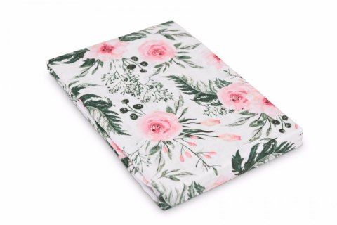 Muślinowy otulacz bawełniany Sensillo 120x120 cm - Róże