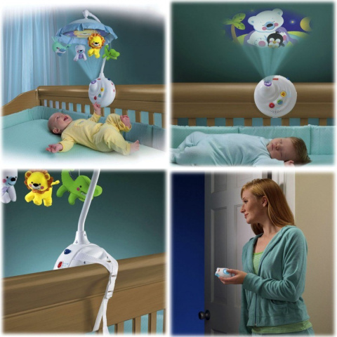 Karuzela z biciem serca Precious Planet FISHER PRICE N8849 + PILOT do sterowania