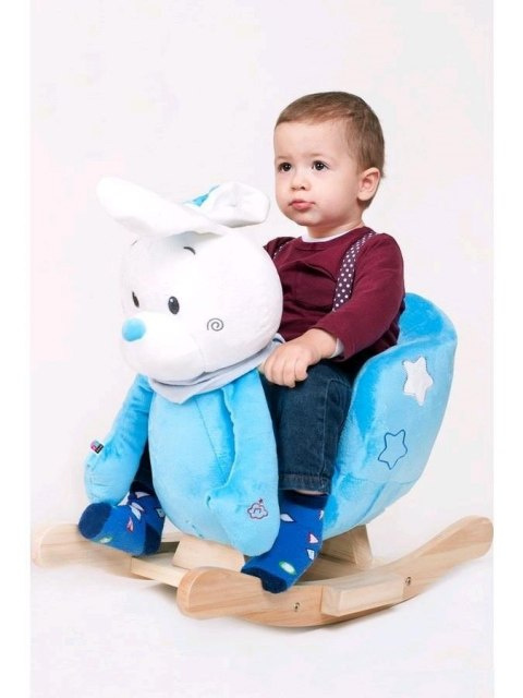 Zabawka na biegunach PlayTo 18m+ Króliczek Niebieski