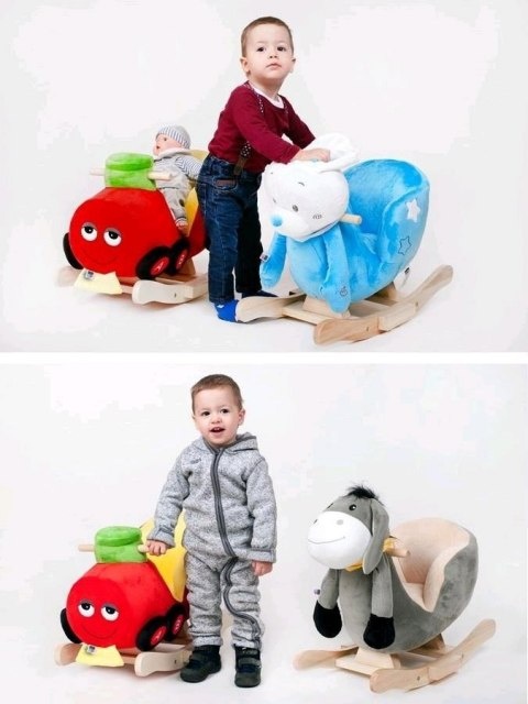 Zabawka na biegunach PlayTo 18m+ Króliczek Niebieski