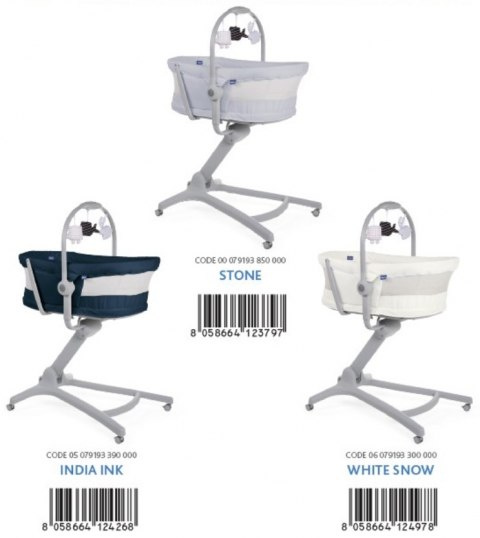 BABY HUG AIR WHITE SNOW 4w1 leżaczek kołyska krzesełko do karmienia Chicco